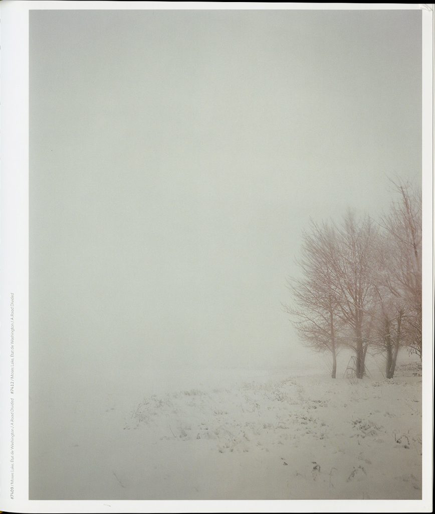 photo sous la brume d'un paysage enneigé, Page du livre Intimate distance de Todd Hido